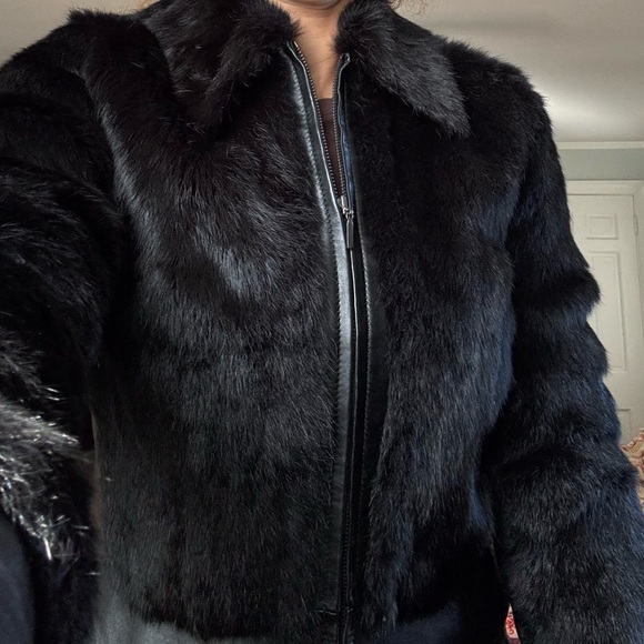 Armani Bunny and Leather Jacket - Picture 8 of 11